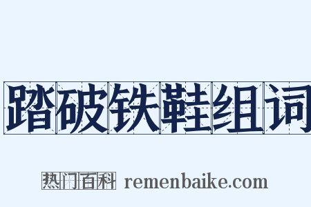 踏破铁鞋组词是什么意思的图片